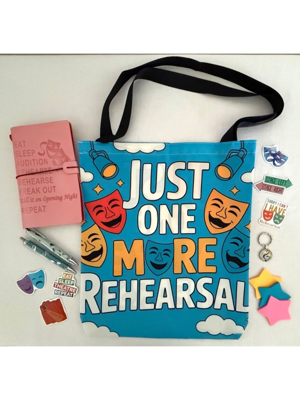 Just One More Rehearsal Theater Gift Bundle Tote Journal Music Set